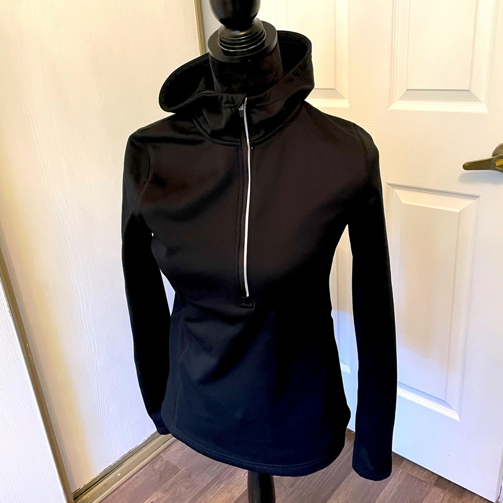 Black Champion Jacket with Hoodie S